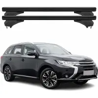 Menabo Dachträger für Mitsubishi Outlander Phev 2014-2025 Aluminium Schwarz 2tlg