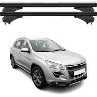Menabo Dachträger Grundtäger für Peugeot 4008 2012-2017 Aluminium Schwarz 2 tlg
