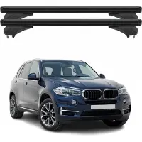 Menabo Dachträger Grundtäger für BMW X5 F15 2013-2018 Aluminium Schwarz 2 tlg
