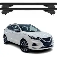 Menabo Dachträger Grundtäger für Nissan Qashqai J11 2014-2021 Alu Schwarz 2 tlg