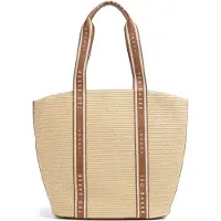 Ted Baker Shopper Raffia Webbing Detail Raffia Large Tote Bag Brown beige