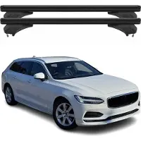 Menabo Dachträger für Volvo V90 / V90 Cross Country 2016-25 Aluminium Schwarz 2x