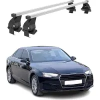 Menabo Dachträger Grundtäger für Audi A4 B9 Limo 2015-2025 50kg Stahl Silber 2x