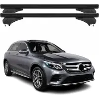 Menabo Dachträger für Mercedes GLC X253 2015-2020 Pre-FL Aluminium Schwarz 2 tlg