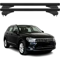 Menabo Dachträger Grundtäger für VW Tiguan Cross 2014-2024 Aluminium Schwarz 2x