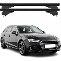 Menabo Dachträger Grundtäger für Audi A4 B9 Avant 2015-2025 Aluminium Schwarz 2x