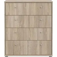 Forte Kommode "Tempra, Kommode, 4 Schubkästen, Höhe 85,5 cm", braun (eiche sonoma), B:73,7cm H:85,5cm T:34,8cm, Sideboards, Kommode, Breite 73,7 cm