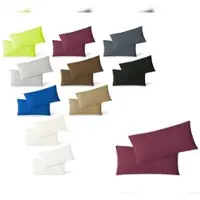 EXKLUSIV HEIMTEXTIL Jersey Kissenbezug Hülle 2 Sparpack Set mit Reißverschluss hochwertige Qualität 40 x 60 cm bordeaux