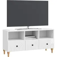 vidaXL TV-Schränk Hochglanz Weiß 102 x 34,5 x 50 cm Holzwerkstoff
