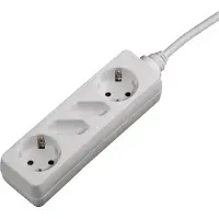 Hama 00121921, 4 AC-Ausgänge, 230 V, 16 A, 3500 W, Weiß, Kunststoff