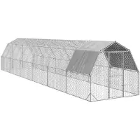 Syfax Hühnerstall mit Dach 2,5x12x2,25 m Verzinkter Stahl