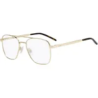 HUGO BOSS HG 1034 Herren-Brille inkl. Gläser Vollrand Quadratisch Metall-Gestell 55/19/145, gold