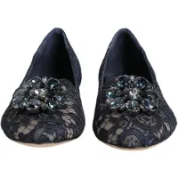 Dolce&Gabbana Blue Taormina Spitze Kristalle Ballerinas