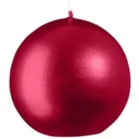 Kopschitz Kerzen Kugelkerzen Metallic Matt Weihnachtsrot Rot √ò 70 mm, 6 Stück