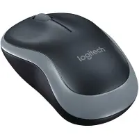 Logitech M185 Kabellose Maus, 2,4 GHz mit USB-Nano-Empfänger, 12 Monate Batterielaufzeit, 1000 DPI Optical Tracking, Für Links- und Rechtshänder, Kompatibel mit PC, Mac, Laptop - Grau
