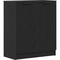 vidaXL Sideboard Schwarz Eichen-Optik 60 x 30 x 70 cm Holzwerkstoff
