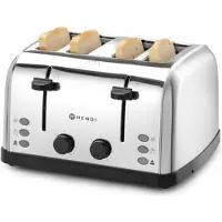 Hendi Toaster Sandwichmaker für 4 Toasts, 3 Funktionen, 7 Heizstufen, 1500 W