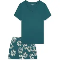 Schiesser Damen Pyjama ModernSchlafanzug, Pyjama Set, Nachtwäsche