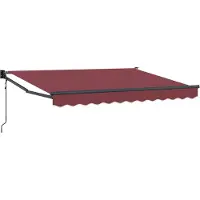 vidaXL Ausziehbare Markise Bordeauxrot 3 x 2 m Polyester und Metall