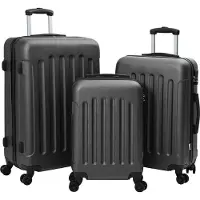 Syfax Koffer 3 pcs Dunkelgrau 50 x 31 x 78 cm ABS Kunststoff