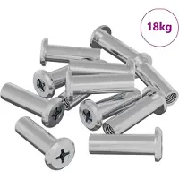 vidaXL Sicherungsmutter 2857 stk. Silber Stahl