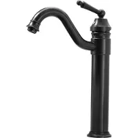 Meoiruery Moderner, schlichter, hoher schwarzer Wasserhahn – für Bad und Küche