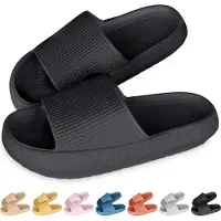 Crrynuo Badeschuhe für Damen und Herren, Cozislides Original Hausschuhe, Cloudyzz Hausschuhe, Gummihausschuhe, rutschfeste Pantoletten, Sommer-Garten-Flip-Flops