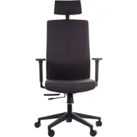 Stema Drehbarer ergonomischer Bürostuhl ZN-807-B, verstellbare Armlehnen, Kopfstütze, verschiebbarer Sitz (vorne-hinten), Stoff 26