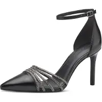 Tamaris Damen Pumps Fesselriemen Pfennigabsatz High Heels 1-24424-41, Größe:38 EU, Farbe:Schwarz