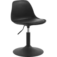 Woltu 1 x Barhocker höhenverstellbar, PP+PU, Schwarz