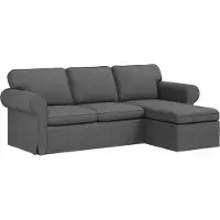 vidaXL Sofa Dunkelgrau 215 x 138 x 80 cm Stoff