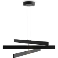 Maytoni Origami LED Pendelleuchte, Hängeleuchte 3x 46W Schwarz Neutralweiss