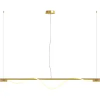 Maytoni Tau LED Pendelleuchte, Hängeleuchte 21W Gold-Farbe Warmweiss