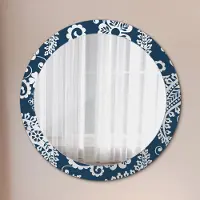 Coloray Spiegel - Mirror zum Wandspiegel Schlafzimmer – Schminkspiegel- paisley zusammenstellung- Ø80cm