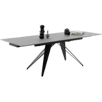 MCA Esstisch Nemuro | grau / schwarz | ausziehbar | 160(240) x 90