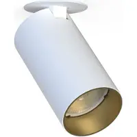 Licht-Erlebnisse Spot Metall GU10 verstellbar in Weiß Gold rund Modern Strahler