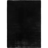 Carpetsale24 Läufer Teppich Schwarz 80x250 cm  Waschbarer Kurzflor Teppich, rutschfest & weich, einfarbig Design für Schlafzimmer, Küche & Flur