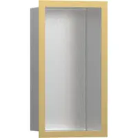 Hansgrohe XtraStoris Individual Wandnische Edelstahl gebürstet mit Designrahmen 300/150/100, Polished Gold Optic