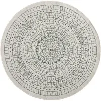 Home Collection Teppich Porto bougari rund Höhe 5 mm maschinell gewebt