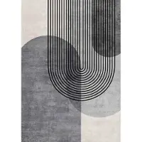 Bamyum Sare Tapis Imprimé Chenille Fabriqué à la Machine 80 x 150 cm