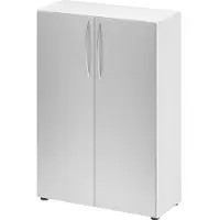Hammerbacher Schrank 3OH 34,6cm tief BM Weiss/Silber