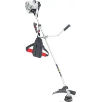 Al-Ko Benzin-Motorsense BC 223 B (41 cm Schnittbreite Faden, 25 cm Schnittbreite Messer 0.7 kW Motorleistung, 22.5 ccm Hubraum 2-Takt-Motor, verstellbarer Bike-Griff, inkl. Tragegurt mit Hüftschutz)