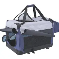 Nobby Traveller PLUS, Weicher Haustierträger, Handtasche zum Tragen von Haustieren, Hund, Ober- & Vorderseitenbefüllung, Schwarz, Blau, Einfarbig