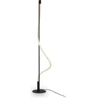 Maytoni LED Stehlampe Tau, schwarz, für Wohn- / Esszimmer, Aluminium, Modern, LED Stehlampe
