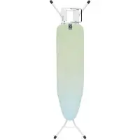 Brabantia 242861, Bügelbrett in Originalgröße, Baumwolle, Dampfbügeleisen, Weiß, Einfarbig, Blau, Grün