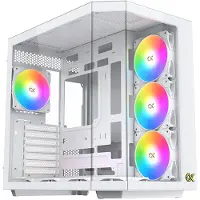 Xigmatek Gehäuse ohne Netzteil - CUBI II Arctic - Cube - E-ATX-Format - Weiß