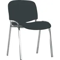 Topstar Bes.-Stuhl ISO Leder chrom/K-leder schw.