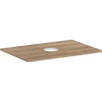 Hansgrohe Xelu Q Konsole mit runden Ausschnitt mittig, 780x550, für Aufsatzwaschtisch, ohne Hahnloch, 54113230, Farbe: Eiche Natur