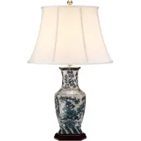 Elstead Lighting Elstead Blue Hex Tischleuchte E27 Blau Weiß, UK