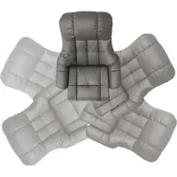 Robas Lund CALGARY XXL Relaxer 180 mit Hocker, Farbe:Schlamm/Walnussfarben